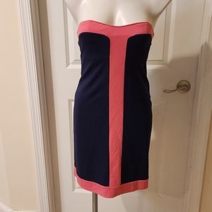 Lilly Pulitzer strapless tight dress XS blue and pink